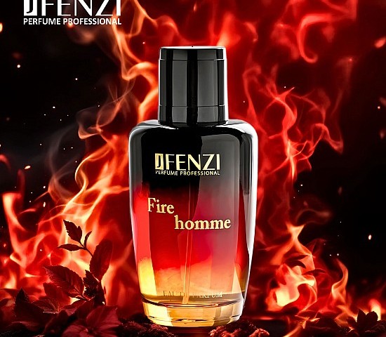 عطر و ادکلن مردانه فایر هوم برند جی فنزی  ( JFENZI  -  FIRE HOMME   )