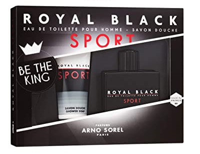 ست عطر و ادکلن مردانه رویال بلک اسپرت برند آرنو سورل  (  ARNO SOREL  -  ROYAL BLACK SPORT SET    )