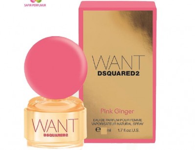 عطر زنانه وانت پینک جینجر  برند دیسکوارد  ( DSQUARED  -  WANT PINK GINGER  )