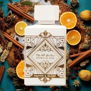 عطر و ادکلن زنانه و مردانه بدیع العود آنر اند گلوری برند لطافه  (  LATTAFA  - BADE E AL OUD HONOR & GLORY   )