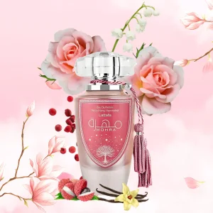 عطر و ادکلن زنانه و مردانه مهره سیلکی رز برند لطافه  (  LATTAFA  - MOHRA SILKY ROSE   )