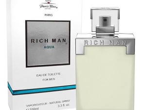 عطر و ادکلن مردانه ریچ من آکوآ برند پاریس بلو  (  PARIS BLEU  -  RICH MAN AQUA   )
