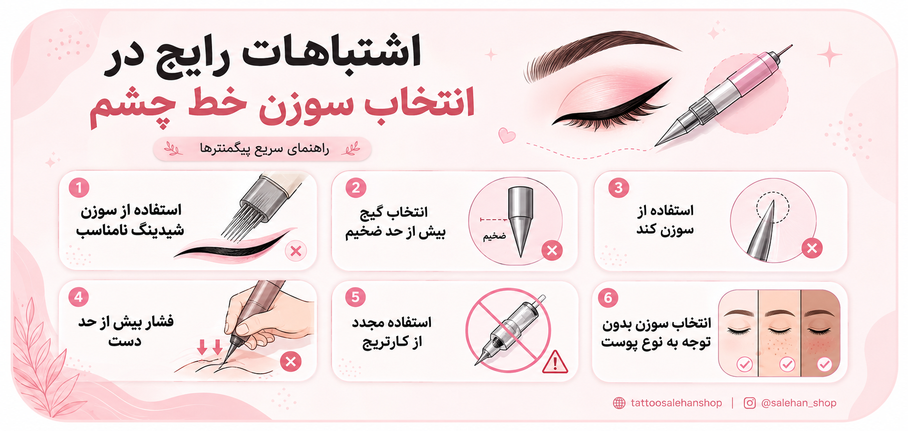 اشتباهات رایج در انتخاب سوزن خط چشم