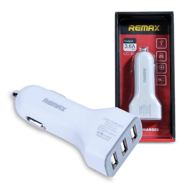 شارژر فندکی 3.6 آمپر سه پورت Remax
