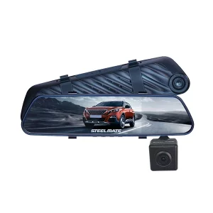 آینه مانیتور دار دو دوربین ثبت وقایع استیل میت G700s