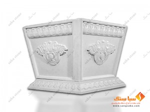 گلدان بتنی مربعی