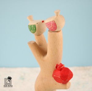 جاشمعی درخت ساده با پرنده و انار 02