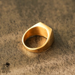 انگشتر استیل نگین مربعی مونت سایز 9-14813