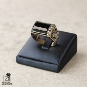 انگشتر نقره 925 مردانه ترک FREE SIZE-12526