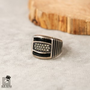انگشتر نقره 925 مردانه ترک FREE SIZE-14375