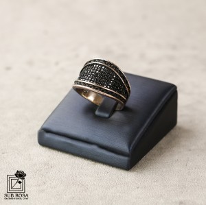 انگشتر نقره 925 مردانه ترکFREE SIZE-14376