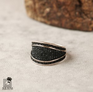 انگشتر نقره 925 مردانه ترکFREE SIZE-14376