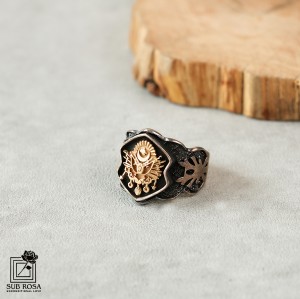 انگشتر نقره 925 مردانه ترک FREE SIZE-14383