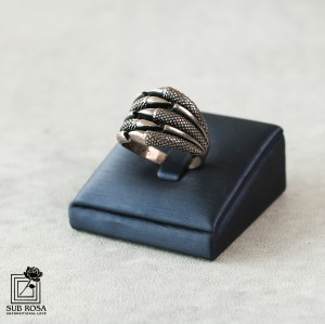 انگشتر نقره 925 مردانه ترک FREE SIZE-14384