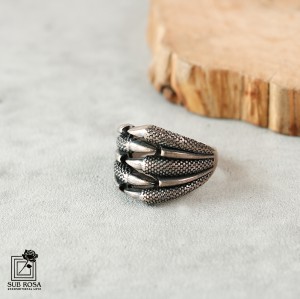 انگشتر نقره 925 مردانه ترک FREE SIZE-14384