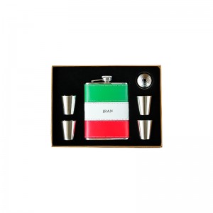 ست نوشیدنی روکش چرمی مدل ایران 12392