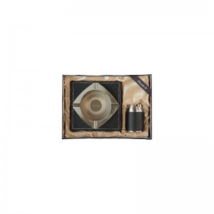 ست زیر سیگاری و فندک روکش چرمی Shunee Fa - 13525