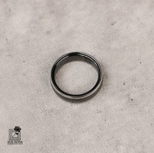 انگشتر تنگستن رینگی مشکی سایز 8 - 13136