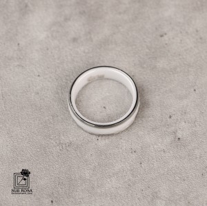 انگشتر تنگستن رینگی سفید سایز 8 - 13134