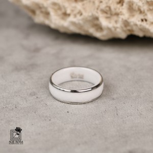 انگشتر تنگستن رینگی سفید سایز 8 - 13134