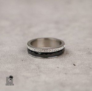 انگشترتنگستن رینگی نگین دار سایز 10- 13132