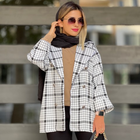 شکت چهارخانه شنل زنانه ترک کد RARA