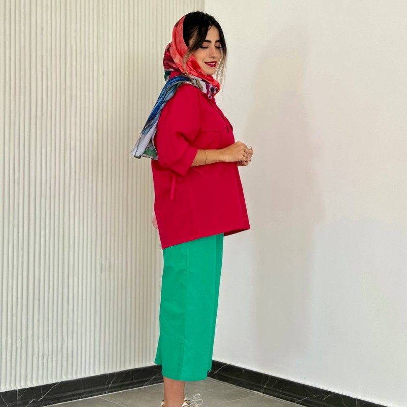 شلوار بگی ترندی زنانه کمر کشدار لینن کد SAYA