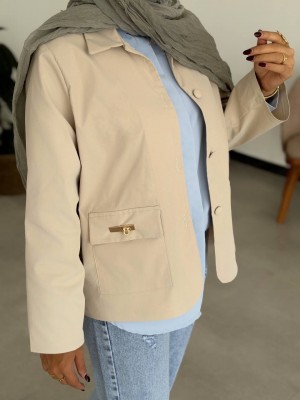 کت زنانه کتان زارا ضدآب کد ROLE