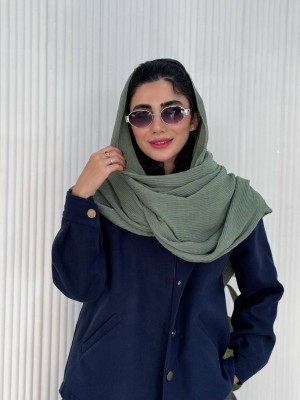 شال پلیسه پاییزه دور ریش زنانه