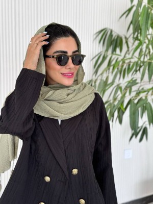 شال پلیسه  سوپر نخ تیغ ماهی سبز