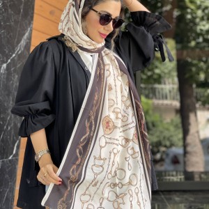 شال نخ پنبه طرح گوچی دخترانه کد 0079