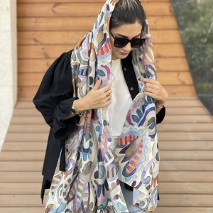 شال نخی رنگی  دخترانه کد 0092