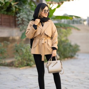 ترنچ کت کتان زارا زنانه کد sanjagh
