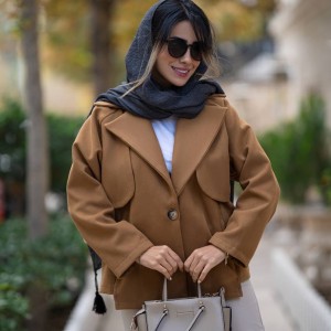 پالتو شتری جدید فوتر کوبیده شده زنانه کد TWIN