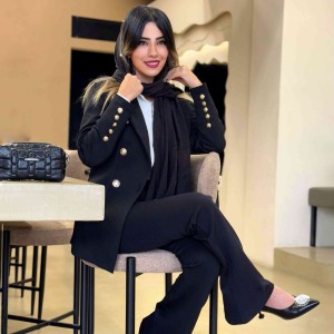 مانتو کت مشکی جدید سارا مجیدی