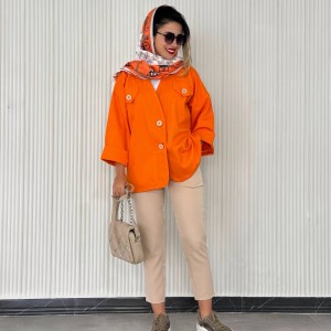 شلوار کلاسیک اسلیم کرپ مازراتی کرمی زنانه کد LEA