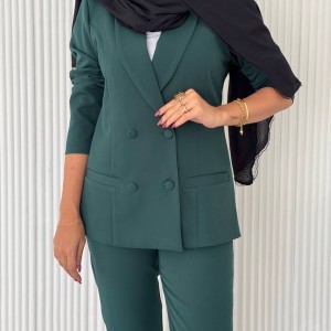کت و شلوار زنانه کرپ مازراتی