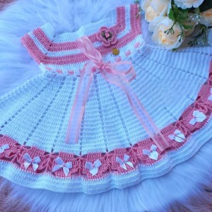 پیراهن دخترانه تیتیش با ژاکت وپاپوش وهد کد E۳۰Ft