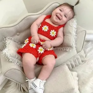 نیم تنه شورتک دخترانه بچه گانه مدل اچ اند ام GT