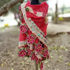 روسری بافت سه گوش مدل UUT-FWQ
