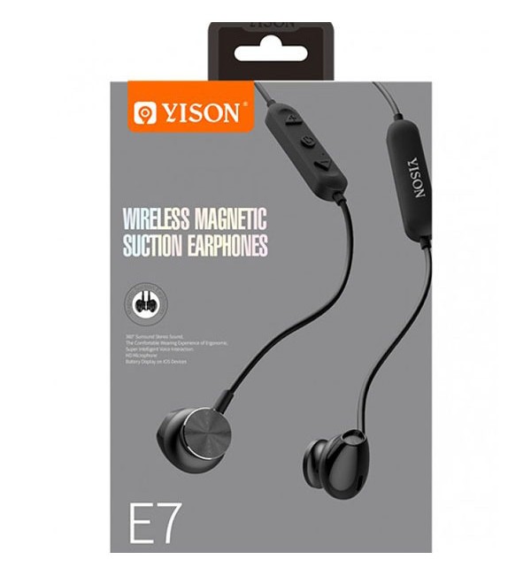 هدفون وایرلس وایسون مدل Yison wireless magnetic suction Earphone E7