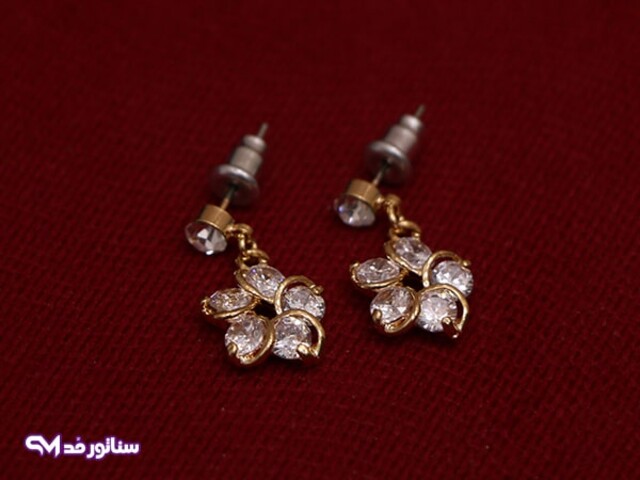 خرید گوشواره استیل میخی طرح گل
