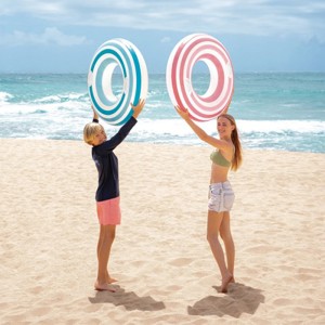 حلقه شنا بادی آبی  اینتکس STRIPED DREAMS دستگیره دار 59256