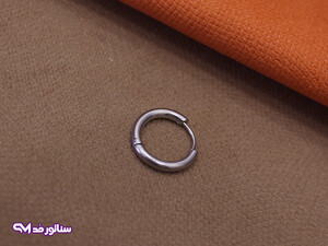 فروش گوشواره مردانه حلقه ای استیل نقره ای