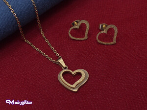 نیم ست طرح قلب شاین دار N8165