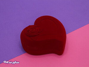 جعبه جواهرات قلب قرمز B8040