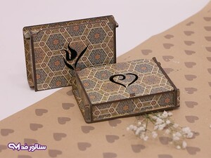 جعبه نیم ست چوبی طرح سنتی B8019