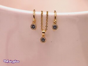 نیم ست نگین دار طلایی N8135