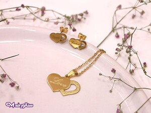 نیم ست لاو طلایی N8148