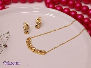 خرید نیم ست کارتیر نگین دار N8127 | فروشگاه اکسسوری سناتور مد